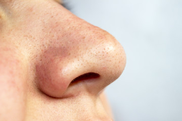 Women's nose, close-up