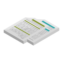 finance document paper icon vector illustration design