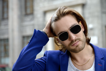 young man in sunglasses