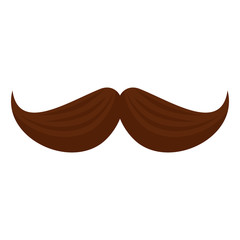 mustache hipster style accessory vector illustration design
