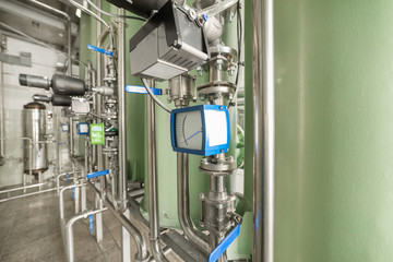 The system of steel piping of filtering equipment.