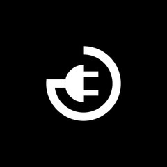 Electric plug vector icon