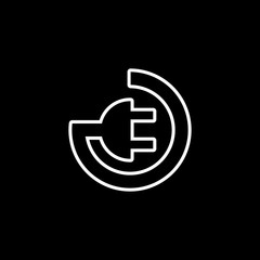 Electric plug vector icon