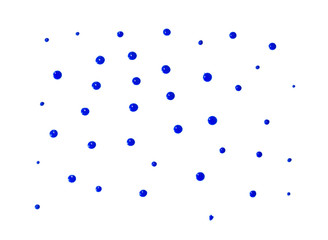 Abstract Vector background. Chaotic blue elements. Hand drawn spotted illustration. Abstract background for cards, invitations, stationery and web backgrounds. Blue color.