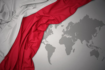 waving national flag of poland. © luzitanija