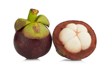 mangosteen isolated on white background