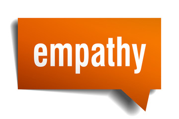 empathy orange 3d speech bubble