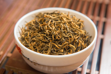 Chinese tea ceremony, Puer tea in assortment	
