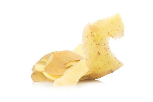 Potato Peel Isolated On White Background