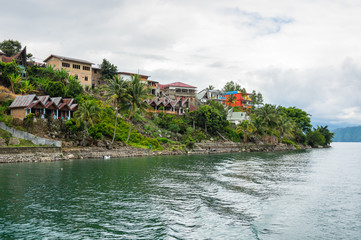 Fototapeta premium Lake Toba in the Indonesian island of Sumatra