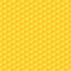 Honeycomb background, seamless hexagons pattern, vector illustration