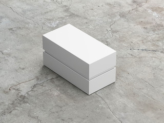 White rectangular Box packaging Mockup