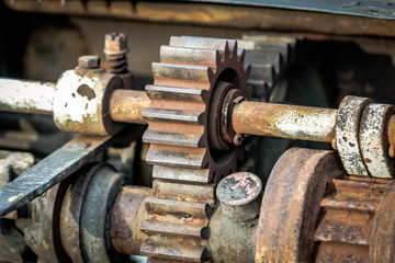 Rusty wheels landscape