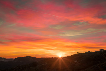 Fototapeta premium Sunrise over Topanga