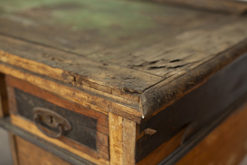 old wooden table