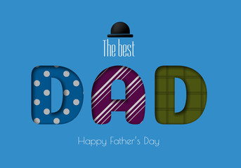 Happy Father s Day Calligraphy greeting card. Vector illustration.