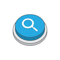 Search Magnifier sign pictogram.