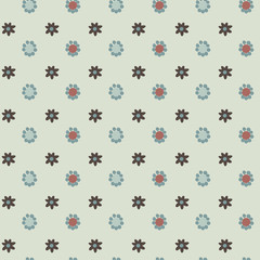Abstract floral vector seamless pattern, simple pastel color background for your design
