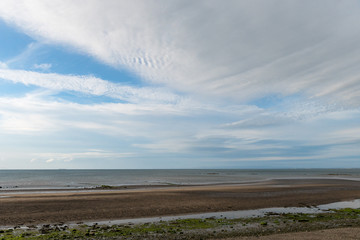 landscape with blue sky and clouds