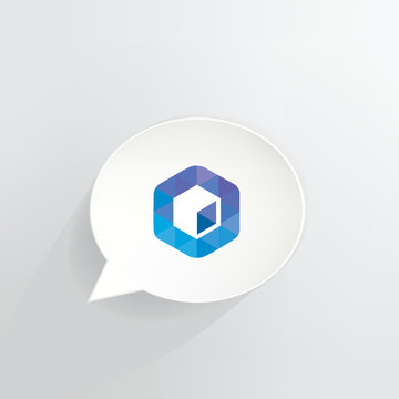 Neblio Cryptocurrency Coin Speech Bubble Background