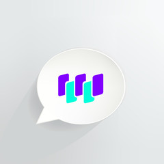 Waltonchain Cryptocurrency Coin Speech Bubble Background