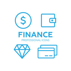 Tax and finance icons vector set. Business vector icons