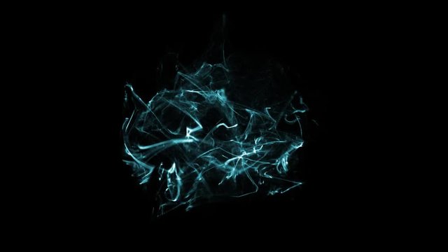 Blue chaotic noises in a dark background