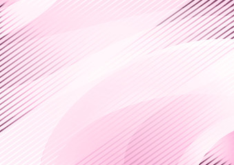 Abstract wavy and striped background, pink color. Vector illustration