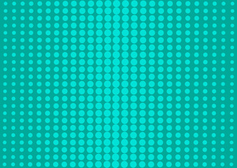 Green abstract background with halftone dots in pop art style. Vector illustration