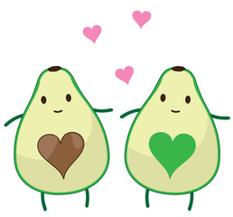 Vector Funny Avocado