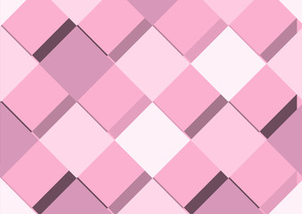 Abstract geometric pink background with squares. Vector illustration