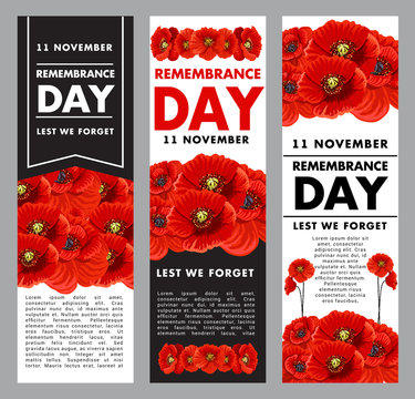 Vetical posters fo remembrance day