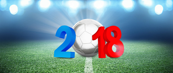 Ball auf dem Fussballplatz