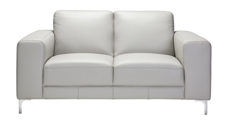 Kiarah Grey Leather 2 Seater