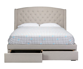 Warner Queen Light Beige Bed