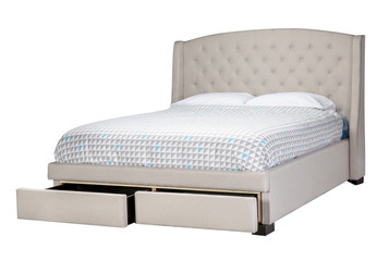 Warner Queen Light Beige Bed
