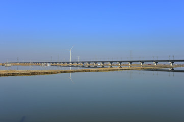 The railway bridge and railway