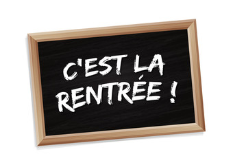 Fototapeta premium c'est la rentrée scolaire - craie sur ardoise