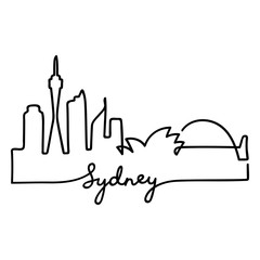 Sydney skyline illustration