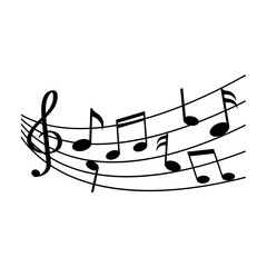 Different music notes. Vector illustration