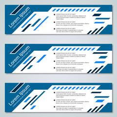 Abstract geometric banners vector templates collection