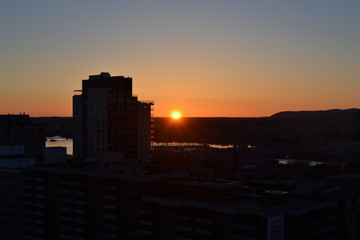 Canadian urban city sunset