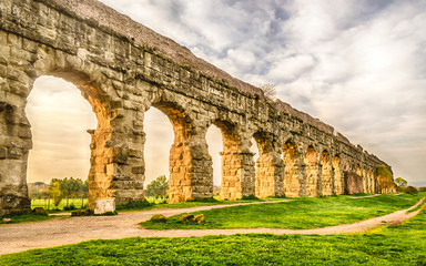 Ruins of the Parco degli Acquedotti, Rome, Italy