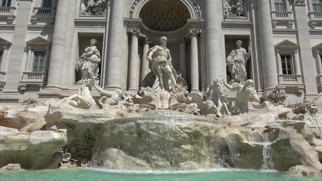 Static footage of the Trevi Fountain in Italian Fontana di Trevi is fountain in Trevi district in Rome Italy and is largest Baroque fountain in the and one of the most famous fountains in the world 4k