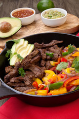 Beef Fajitas In Cast Iron Skillet