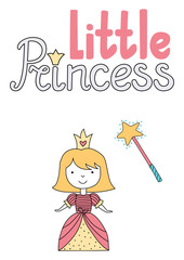 Little princess. Poster for a girl nursery