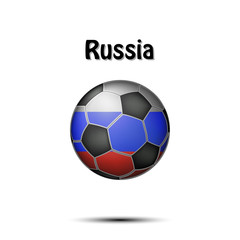 Flag of Russia as an soccer ball