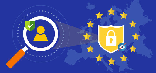 EU General Data Protection Regulation. eu gdpr vector illustration