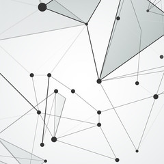 Abstract polygonal space connecting background