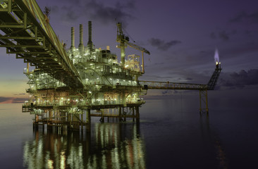 Offshore oil and gas platform.